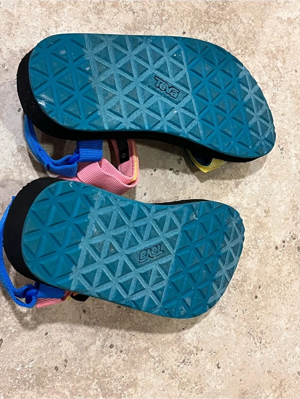 Teva Kid's Original Universal Sandals - 90s Multicolor - Kids Youth Size 2 - EUC